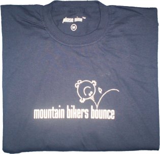 mountain bikers bounce Navy short sleeved t-shirt mountain bikers bounce Navy short sleeved t-shirt